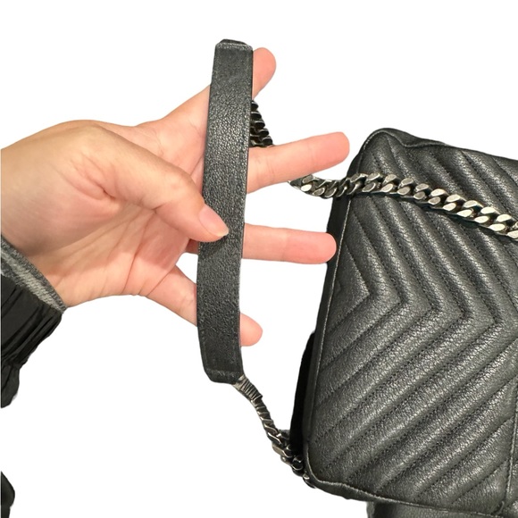 Authentic Saint Laurent Medium College Matelasse Leather Shoulder Bag - Picture 8 of 14